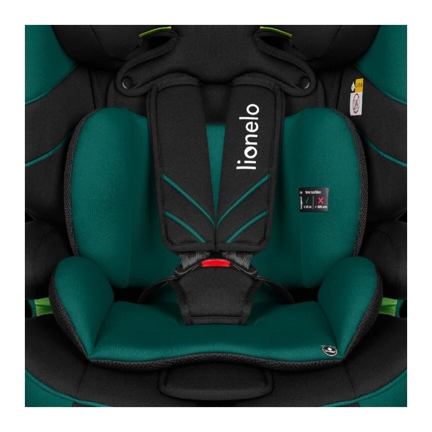 Lionelo - Cadeira auto LEVI ONE i-Tamanho 76-150 cm preto/verde