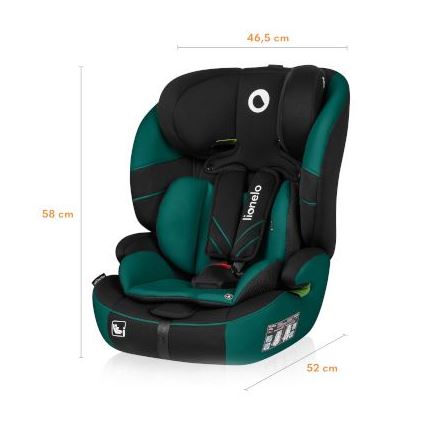 Lionelo - Cadeira auto LEVI ONE i-Tamanho 76-150 cm preto/verde