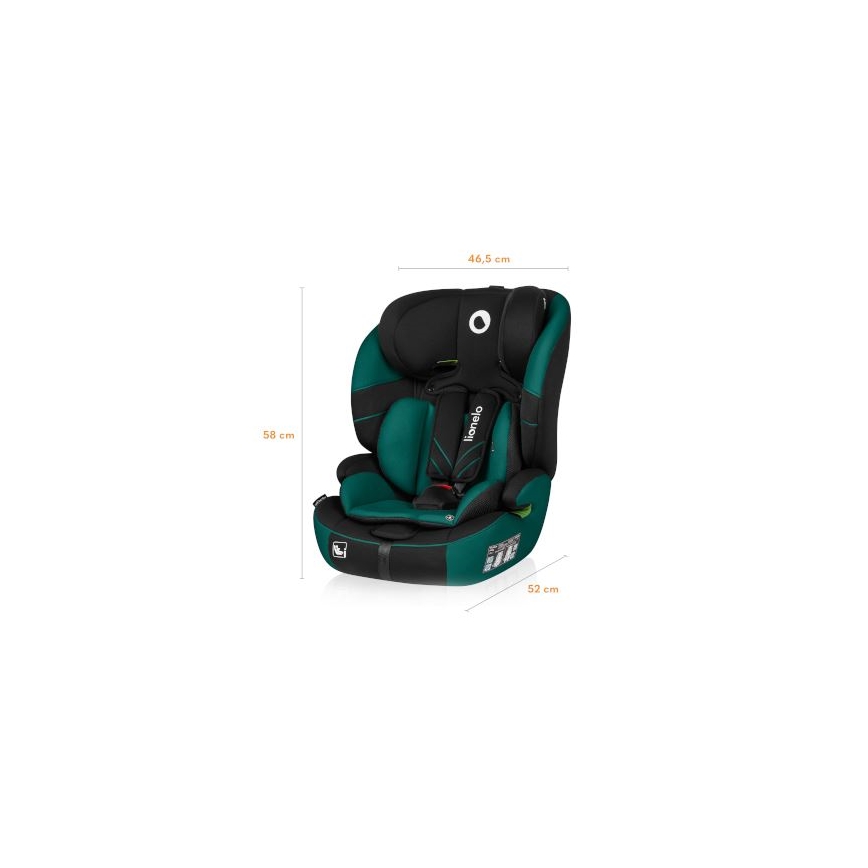 Lionelo - Cadeira auto LEVI ONE i-Tamanho 76-150 cm preto/verde