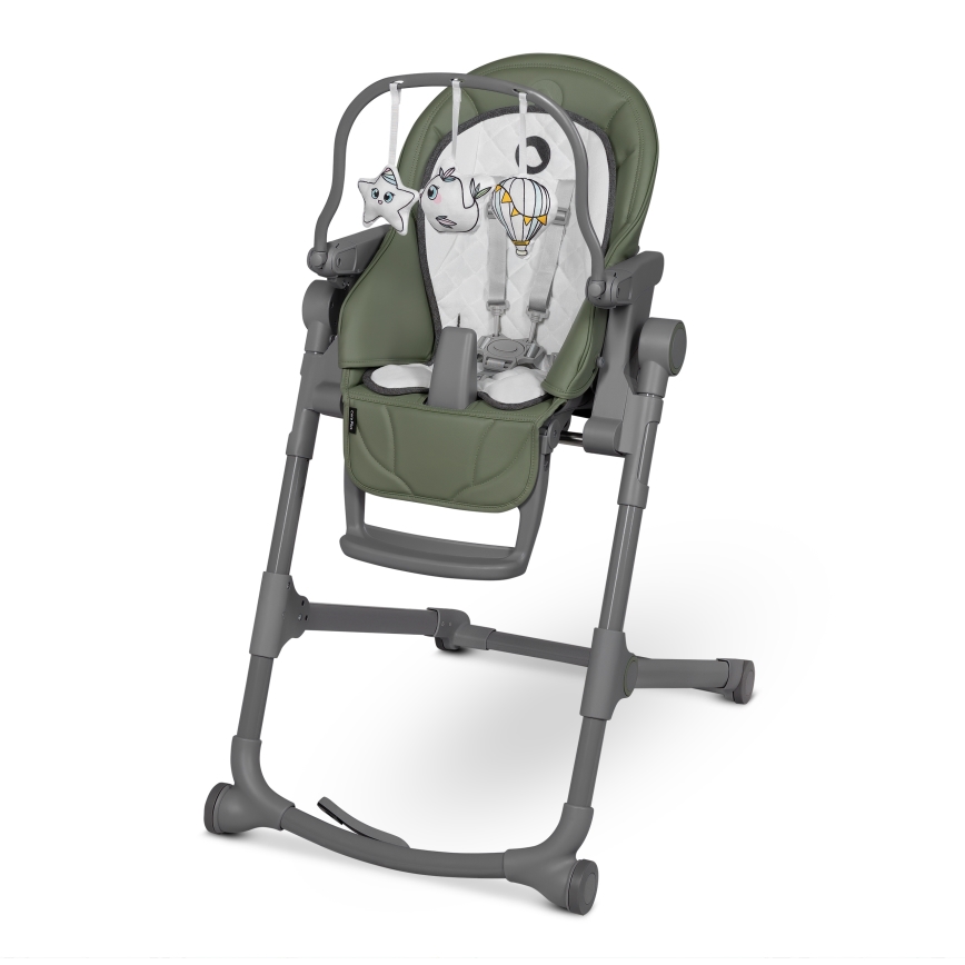 Lionelo - Cadeira de alimentação infantil CORA PLUS Verde Oliva