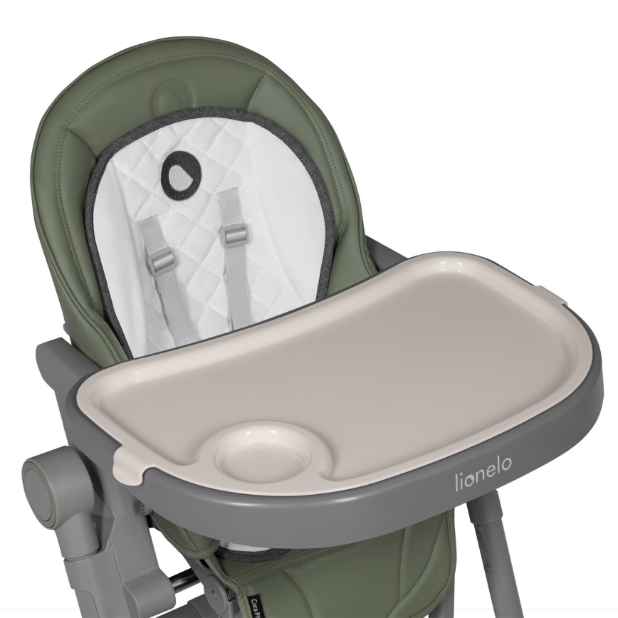 Lionelo - Cadeira de alimentação infantil CORA PLUS Verde Oliva