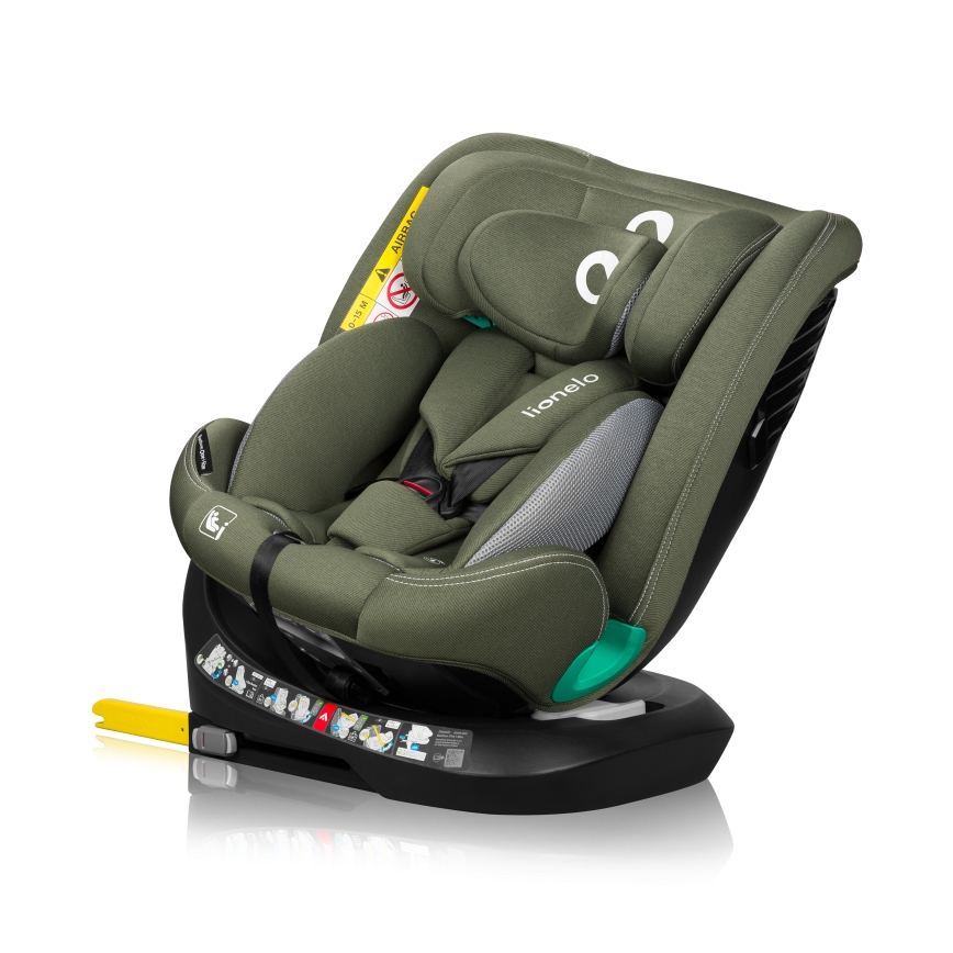 Lionelo - Cadeira auto giratória com base BASTIAAN ONE i-Size 40-150 cm Verde Oliva