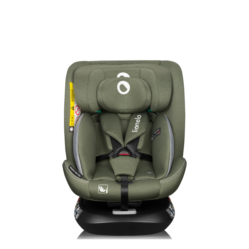 Lionelo - Cadeira auto giratória com base BASTIAAN ONE i-Size 40-150 cm Verde Oliva