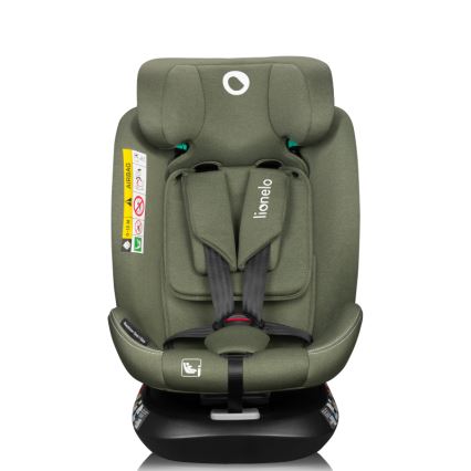 Lionelo - Cadeira auto giratória com base BASTIAAN ONE i-Size 40-150 cm Verde Oliva