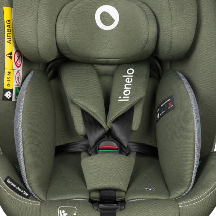 Lionelo - Cadeira auto giratória com base BASTIAAN ONE i-Size 40-150 cm Verde Oliva
