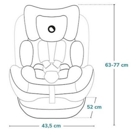 Lionelo - Cadeira auto giratória com base BASTIAAN ONE i-Size 40-150 cm Verde Oliva
