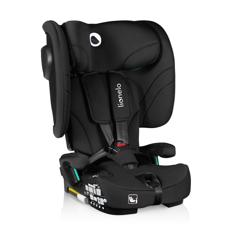 Lionelo - Cadeira de carro dobrável NELLY i-Size 76-150 cm Preto Carbono