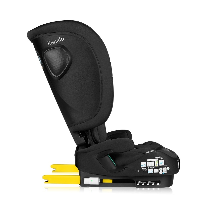 Lionelo - Cadeira de carro dobrável NELLY i-Size 76-150 cm Preto Carbono