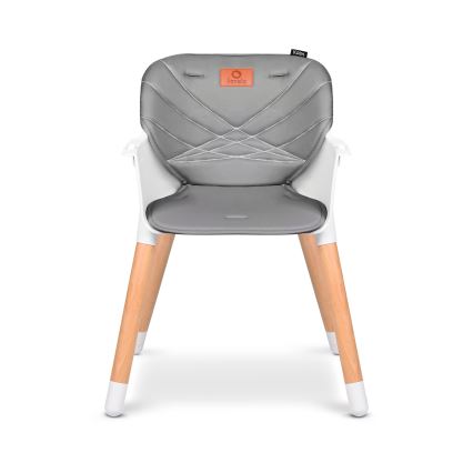 Lionelo - Cadeira de refeição infantil 2 em 1 KOEN Grey Stone