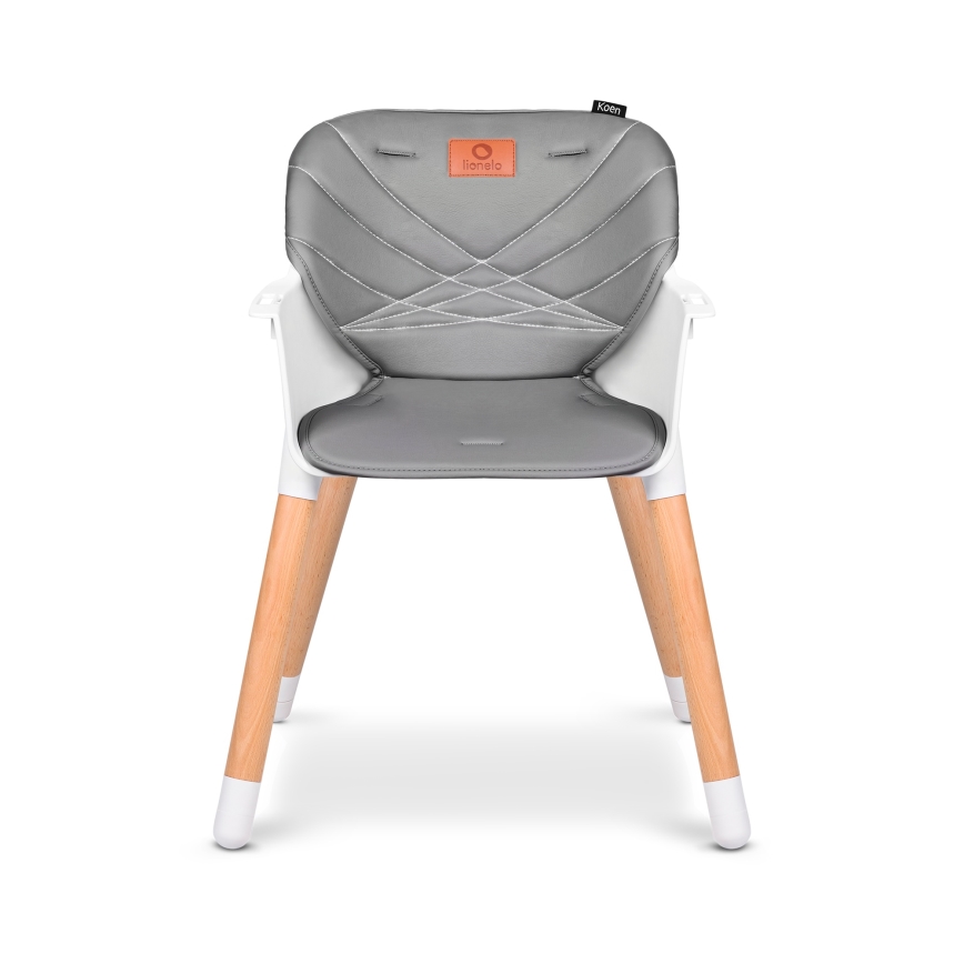 Lionelo - Cadeira de refeição infantil 2 em 1 KOEN Grey Stone