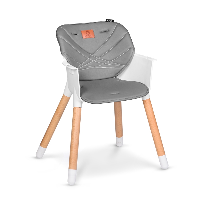 Lionelo - Cadeira de refeição infantil 2 em 1 KOEN Grey Stone
