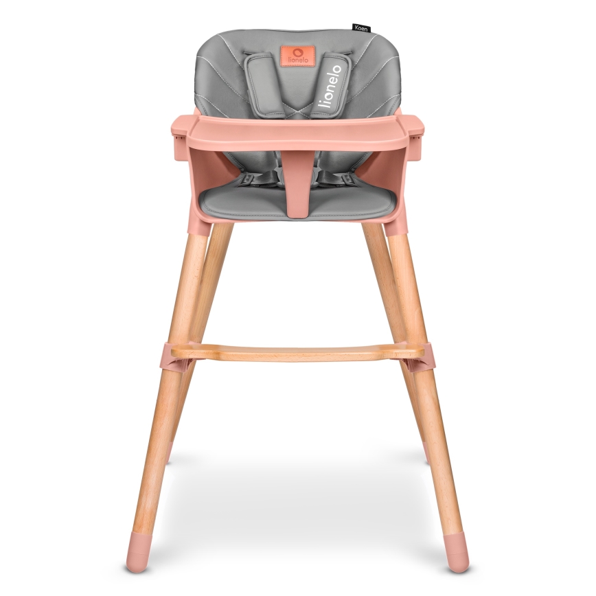 Lionelo - Cadeira de Refeição Infantil 2 em 1 KOEN Pink Rose