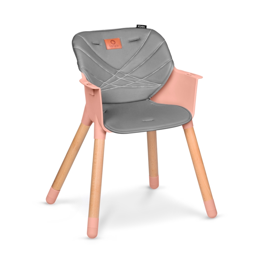 Lionelo - Cadeira de Refeição Infantil 2 em 1 KOEN Pink Rose