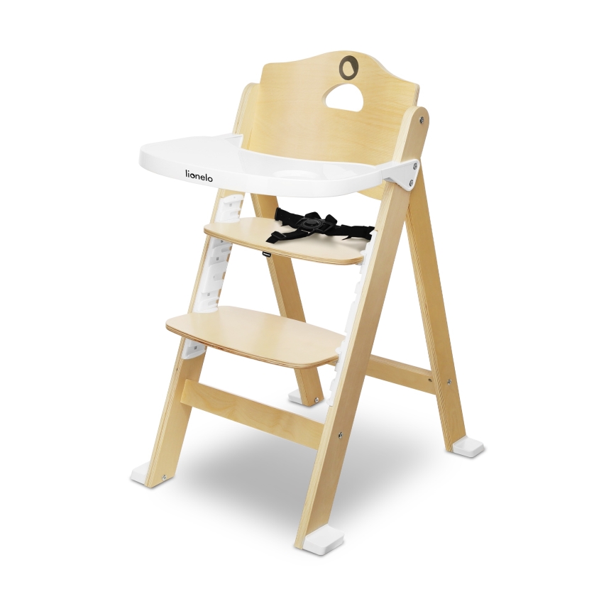 Lionelo - Cadeira de Refeição Infantil 3 em 1 FLORIS Branco Natural