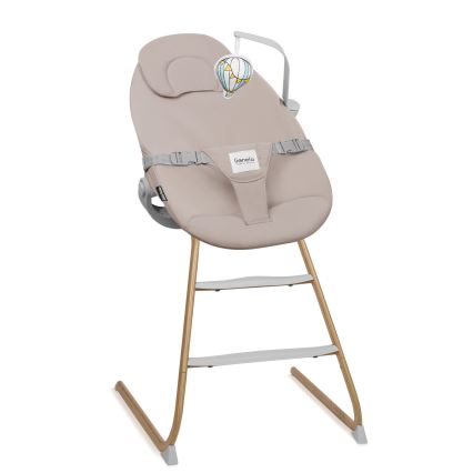 Lionelo - Cadeira de refeição infantil 4 em 1 DALIA SET Grey Stone Natural