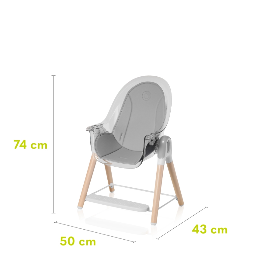 Lionelo - Cadeira de Refeição Infantil MAYA Branco, faia
