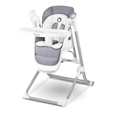 Lionelo - Cadeira de refeição infantil NILES Grey 4xAA