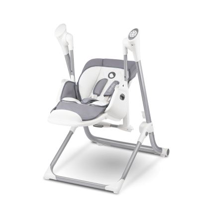 Lionelo - Cadeira de refeição infantil NILES Grey 4xAA