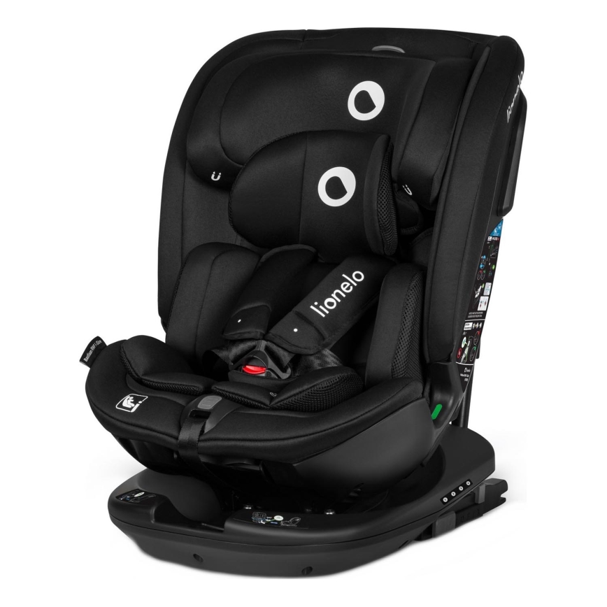 Lionelo - Cadeira para automóvel com base giratória BASTIAAN i-Size 40-150 cm Preto Carbono