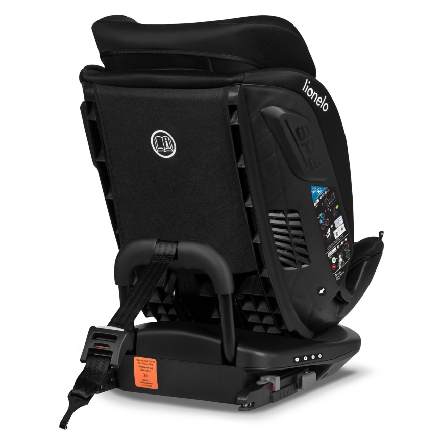 Lionelo - Cadeira para automóvel com base giratória BASTIAAN i-Size 40-150 cm Preto Carbono