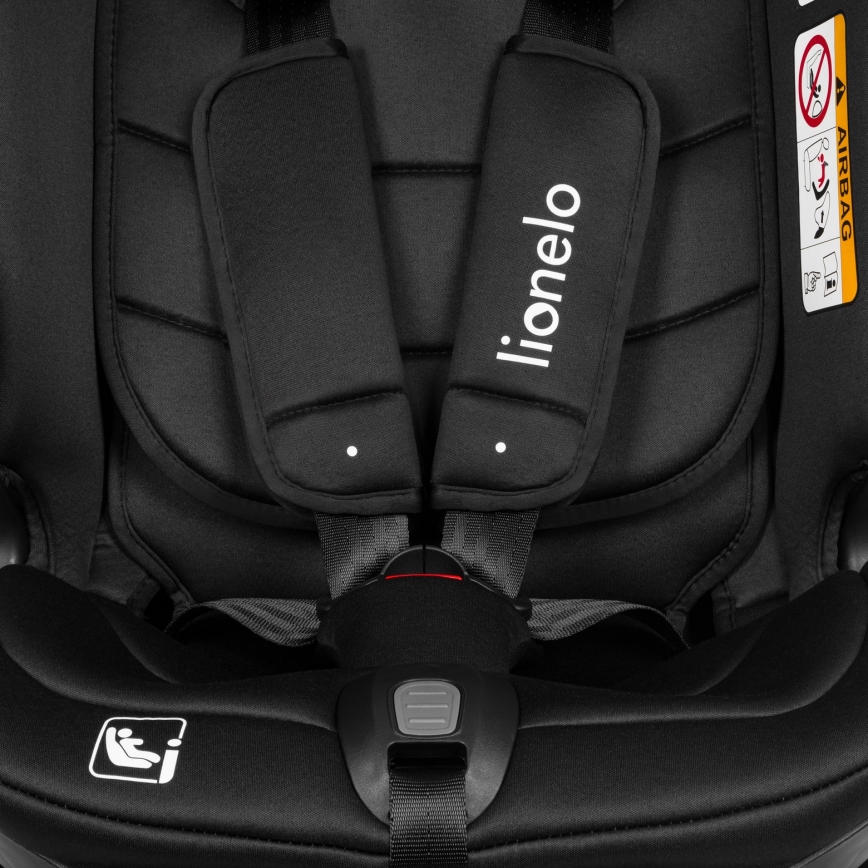 Lionelo - Cadeira para automóvel com base giratória BASTIAAN i-Size 40-150 cm Preto Carbono