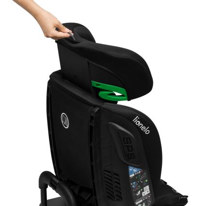 Lionelo - Cadeira para automóvel com base giratória BASTIAAN i-Size 40-150 cm Preto Carbono