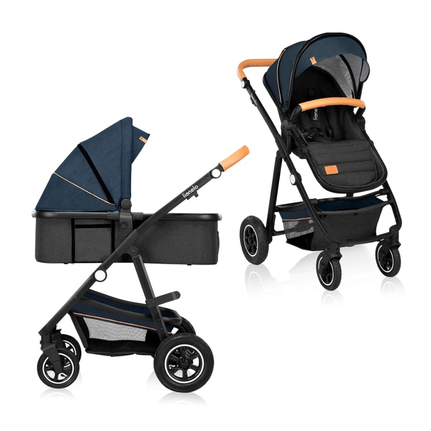 Lionelo - Carrinho combinado 2 em 1 AMBER Azul Marinho
