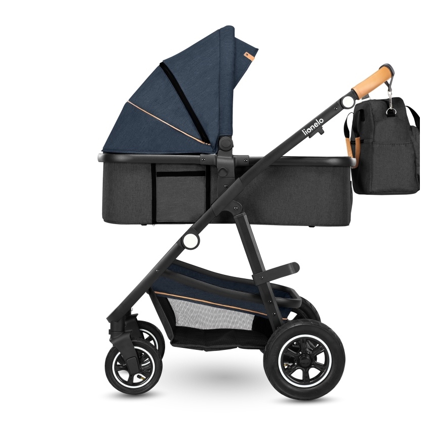 Lionelo - Carrinho combinado 2 em 1 AMBER Azul Marinho