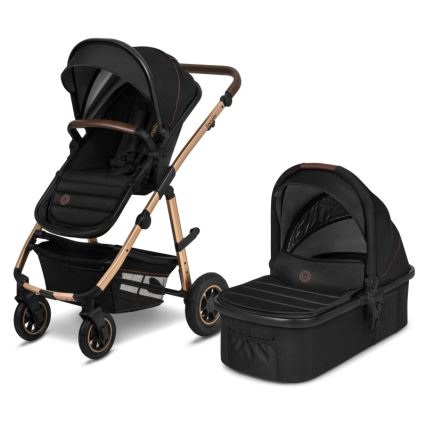 Lionelo - Carrinho combinado 2 em 1 AMBER Black Onyx