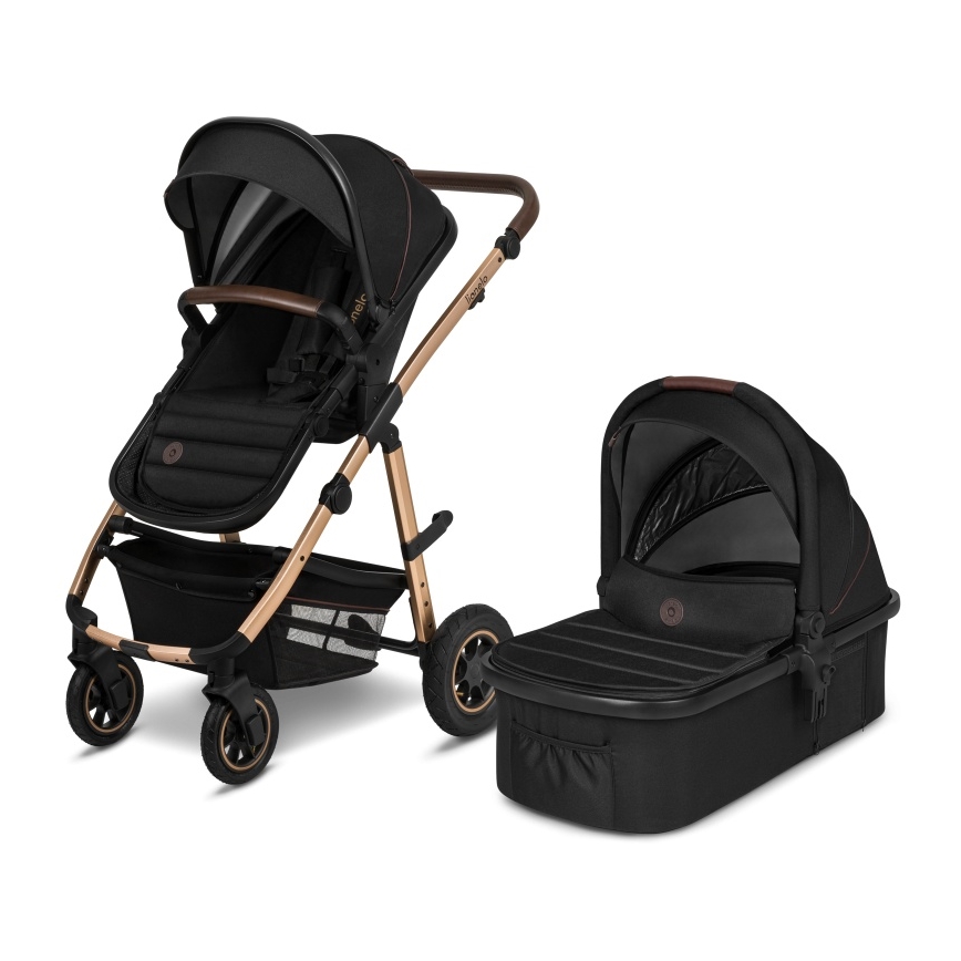Lionelo - Carrinho combinado 2 em 1 AMBER Black Onyx