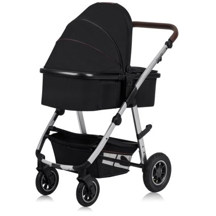 Lionelo - Carrinho combinado 2 em 1 AMBER Preto Prata