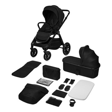 Lionelo - Carrinho combinado 2 em 1 LAYLA Preto Ônix