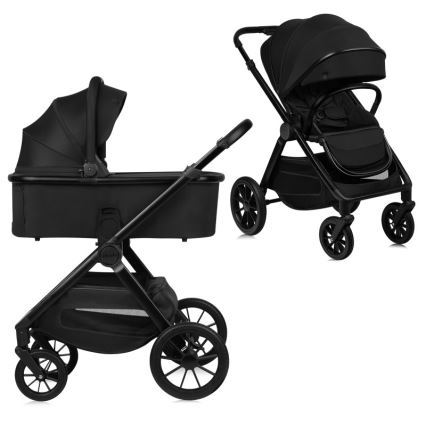 Lionelo - Carrinho combinado 2 em 1 LAYLA Preto Ônix