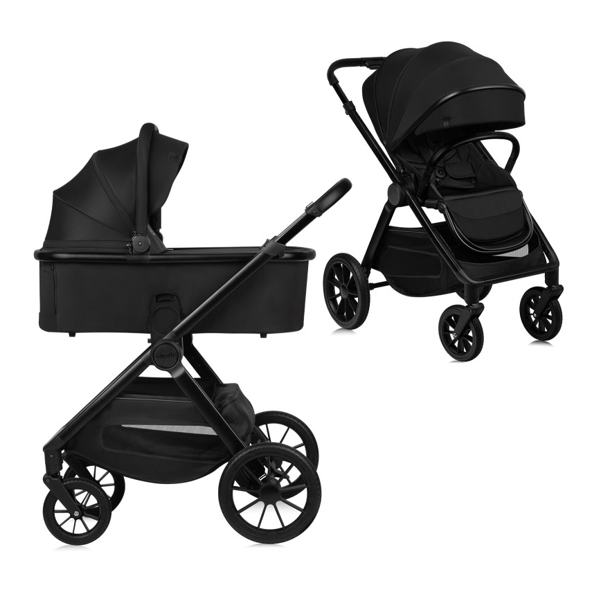 Lionelo - Carrinho combinado 2 em 1 LAYLA Preto Ônix