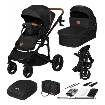 Lionelo - Carrinho combinado 2 em 1 MARI TOUR Preto Ônix
