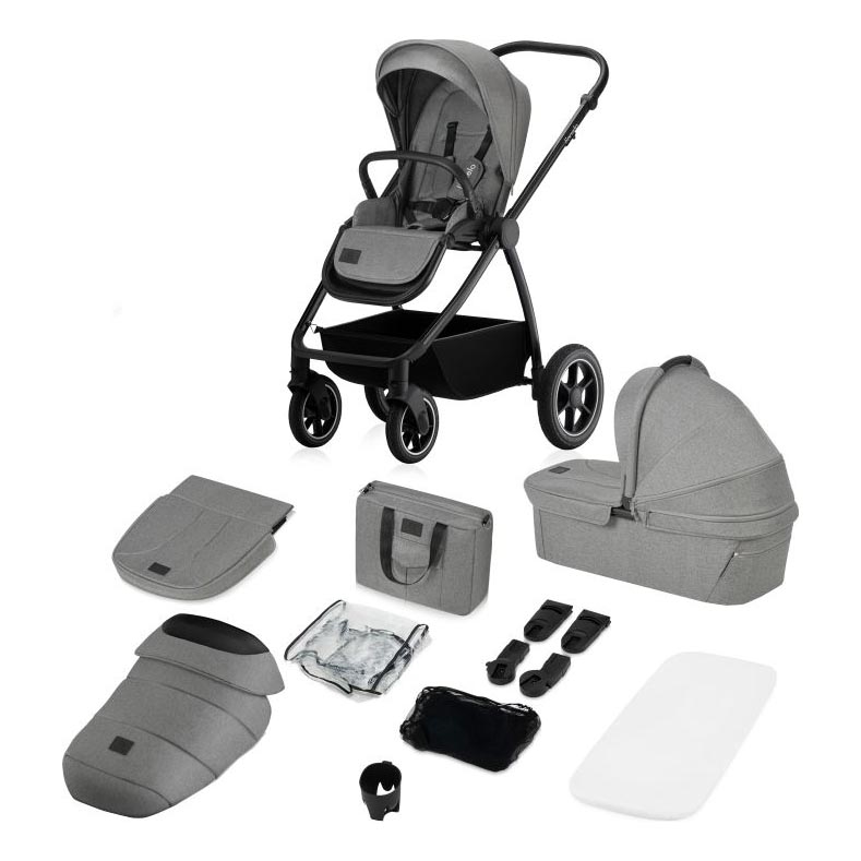 Lionelo - Carrinho combinado 2 em 1 MERIL Grey Stone