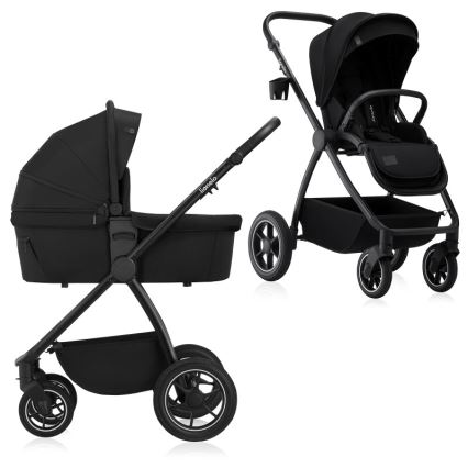 Lionelo - Carrinho combinado 2 em 1 MERIL Preto Ônix