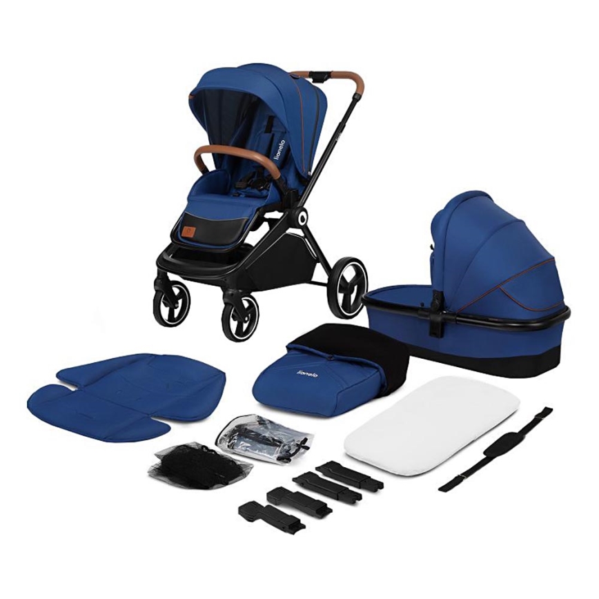 Lionelo - Carrinho combinado 2 em 1 MIKA Azul Marinho