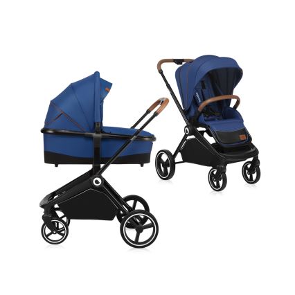 Lionelo - Carrinho combinado 2 em 1 MIKA Azul Marinho