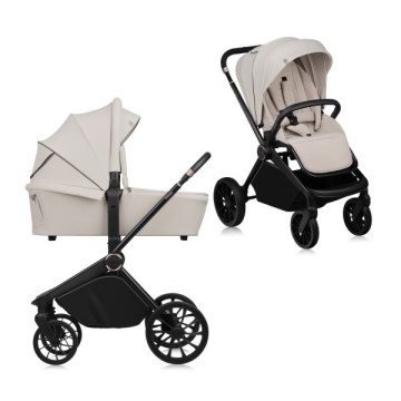 Lionelo - Carrinho combinado 2 em 1 MIKA PLUS Bege Areia