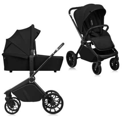 Lionelo - Carrinho combinado 2 em 1 MIKA PLUS Preto Ônix