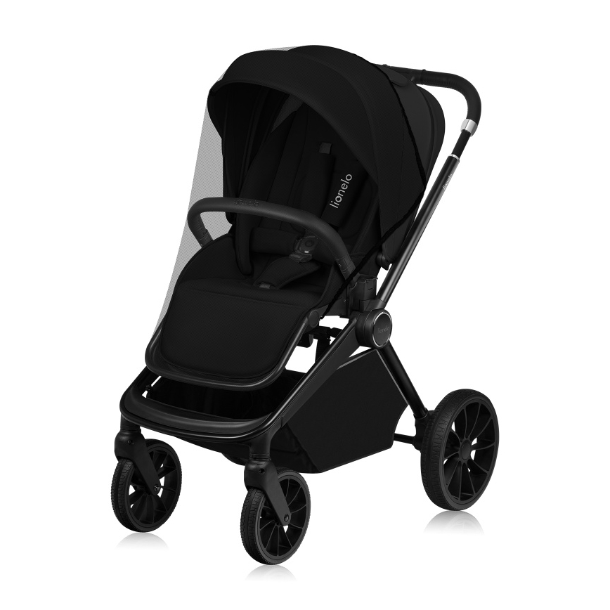 Lionelo - Carrinho combinado 2 em 1 MIKA PLUS Preto Ônix