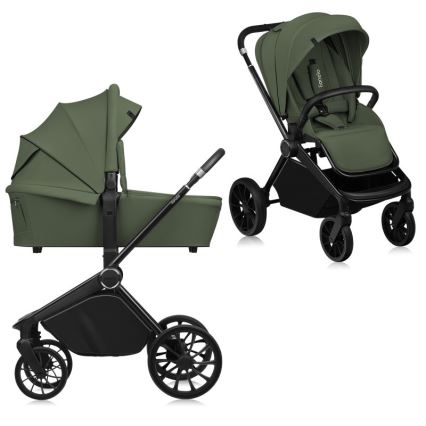 Lionelo - Carrinho combinado 2 em 1 MIKA PLUS Verde Oliva