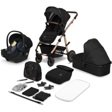 Lionelo - Carrinho combinado 3 em 1 AMBER Black Onyx