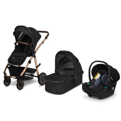 Lionelo - Carrinho combinado 3 em 1 AMBER Black Onyx