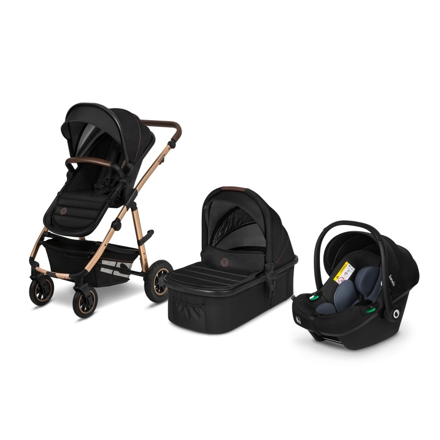 Lionelo - Carrinho combinado 3 em 1 AMBER Black Onyx