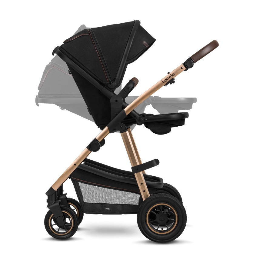 Lionelo - Carrinho combinado 3 em 1 AMBER Black Onyx