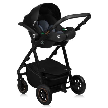 Lionelo - Carrinho combinado 3 em 1 AMBER PLUS Verde Floresta