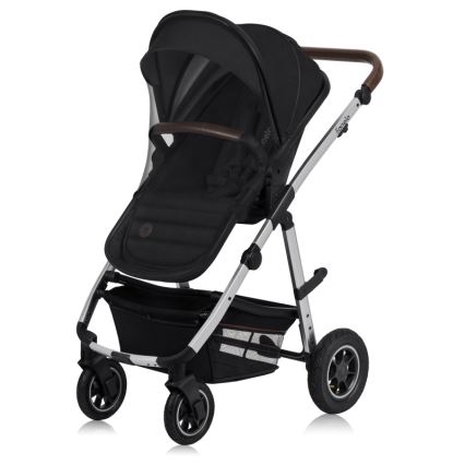 Lionelo - Carrinho combinado 3 em 1 AMBER Preto Prata