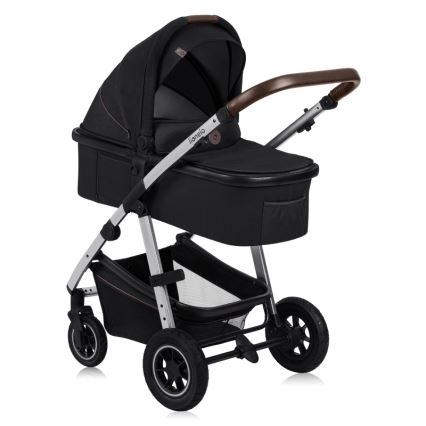 Lionelo - Carrinho combinado 3 em 1 AMBER Preto Prata